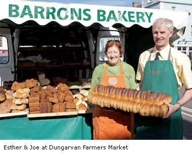 Esther and Joe at the local farmers market at Dungarvan